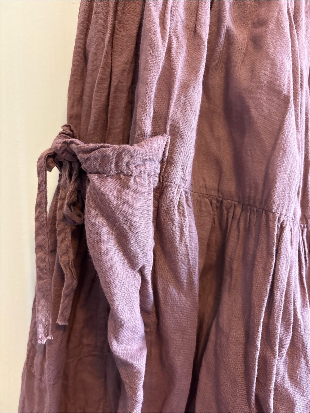Cottonflower Pocket Maxi Skirt One Size Dusty Rose - Picture 4 of 6